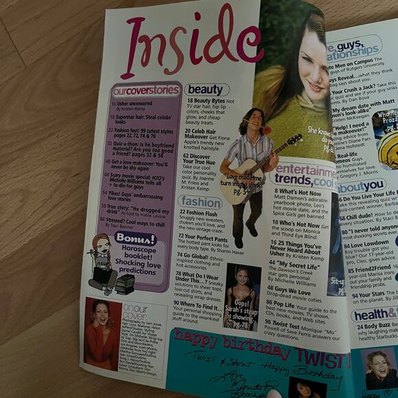 Twist Oct 1998 Michelle Williams Matt Damon Brad Pitt Sarah Michelle Gellar Teen - Picture 6 of 9